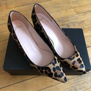 Sz 10 J.Crew leopard print pointed block heel pumps